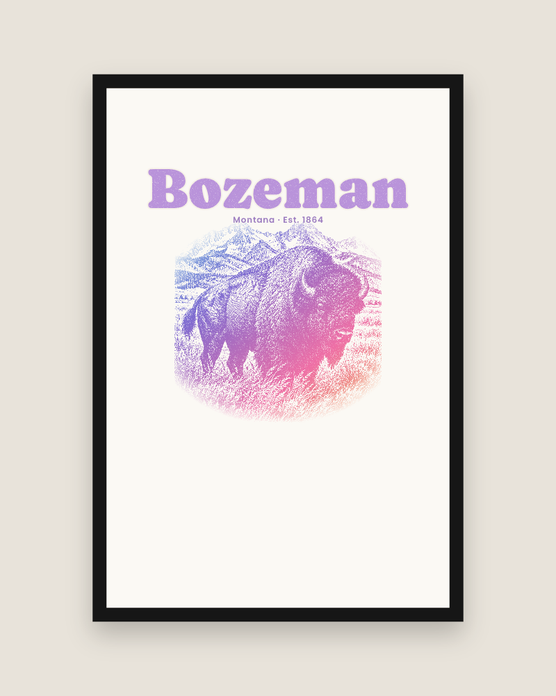 Bozeman Bison Matte Poster
