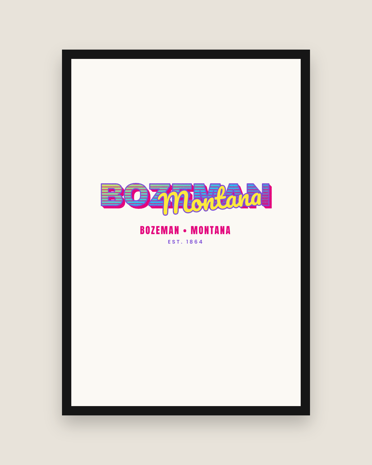 Bozeman Music TV Matte Poster in White