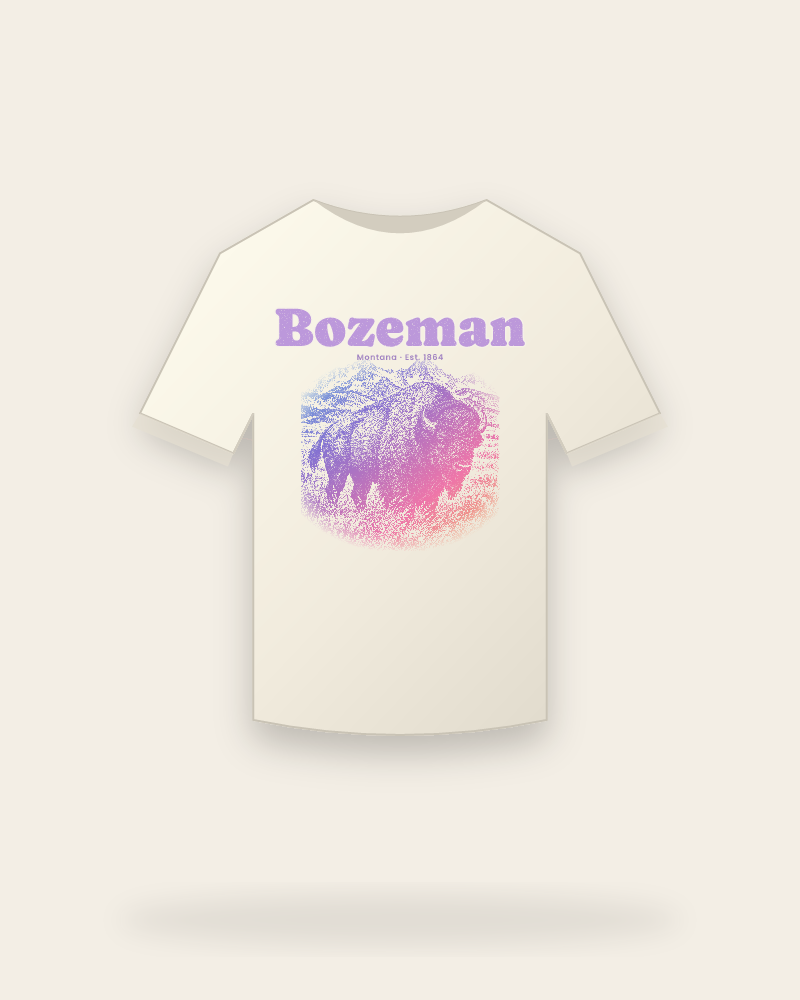 Bozeman Bison Vintage Wash Tee