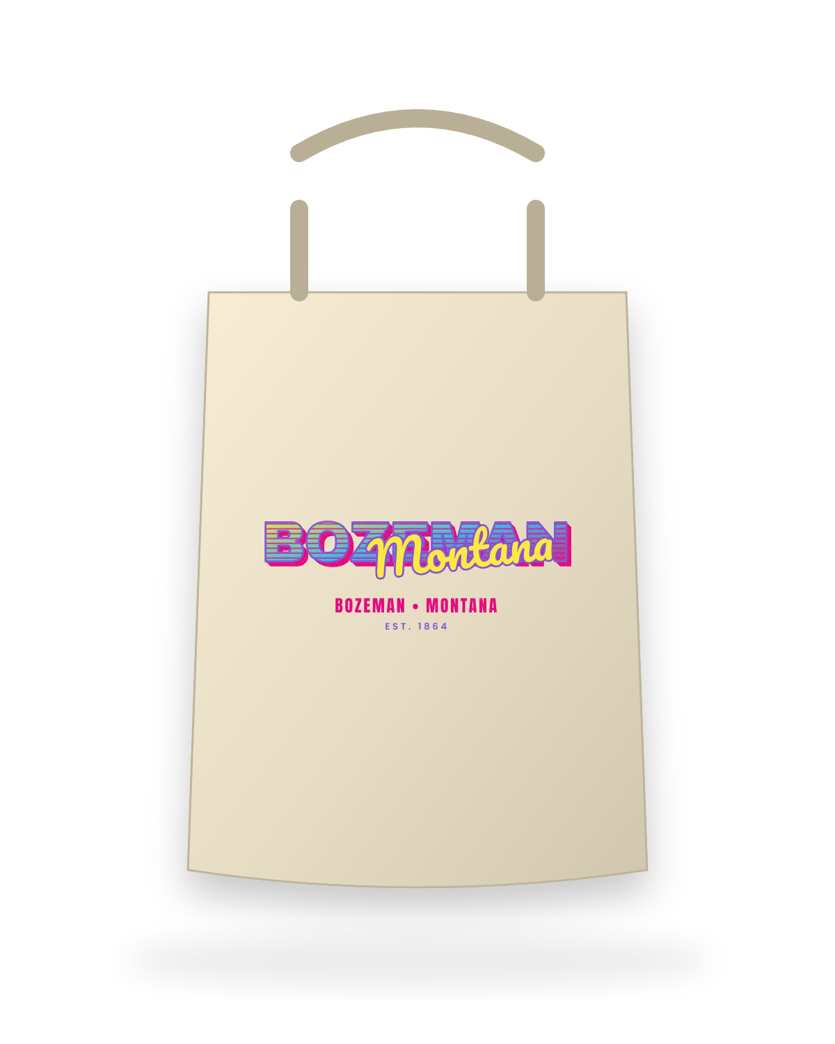 Bozeman Music TV Canvas Tote in Beige