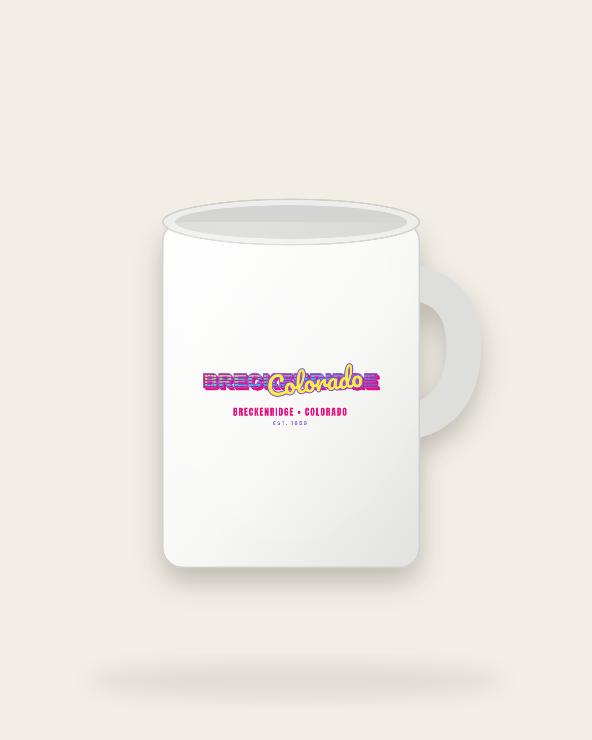 Breckenridge Music TV Ceramic Mug 15oz in White