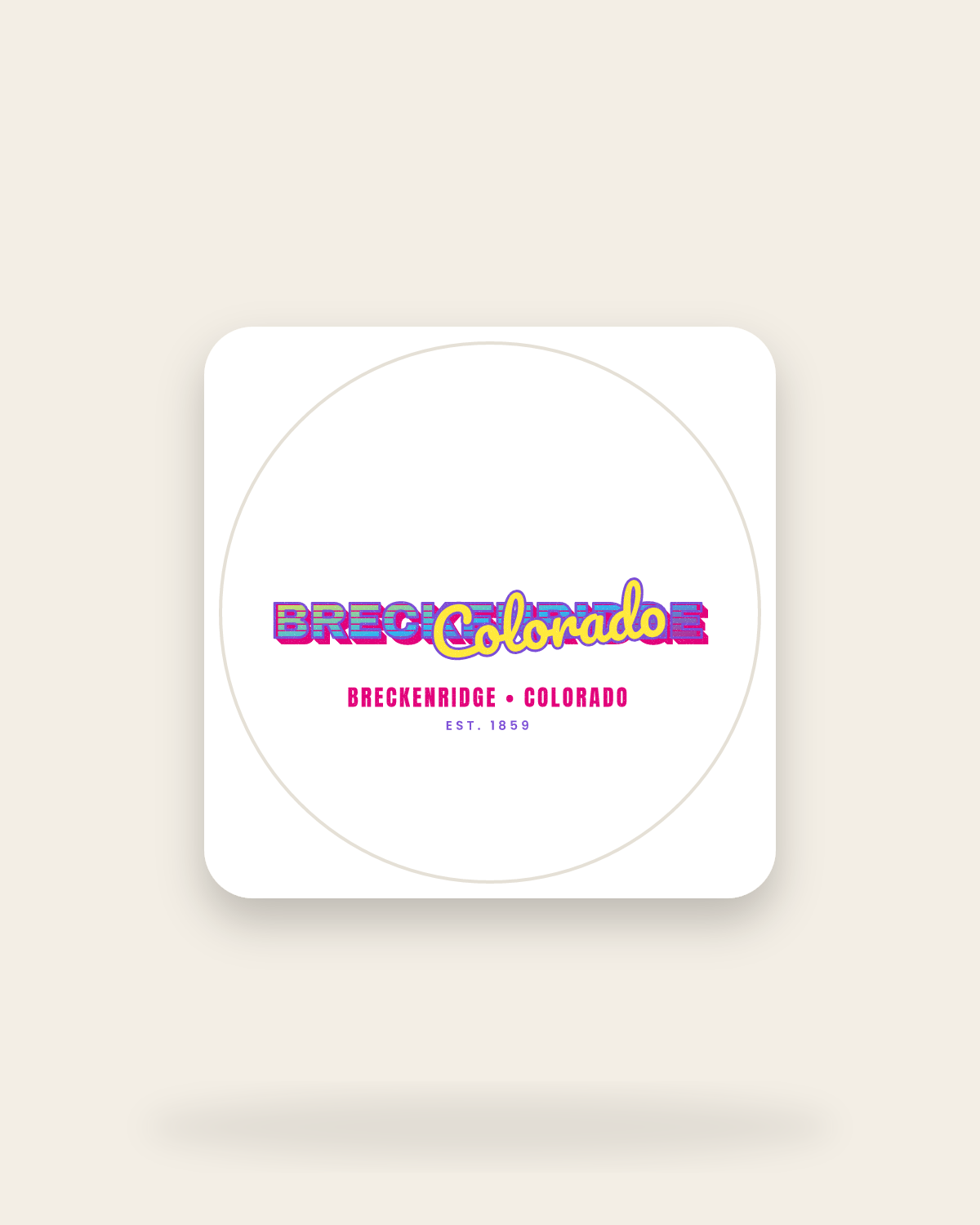 Breckenridge Music TV Kiss-Cut Sticker in White