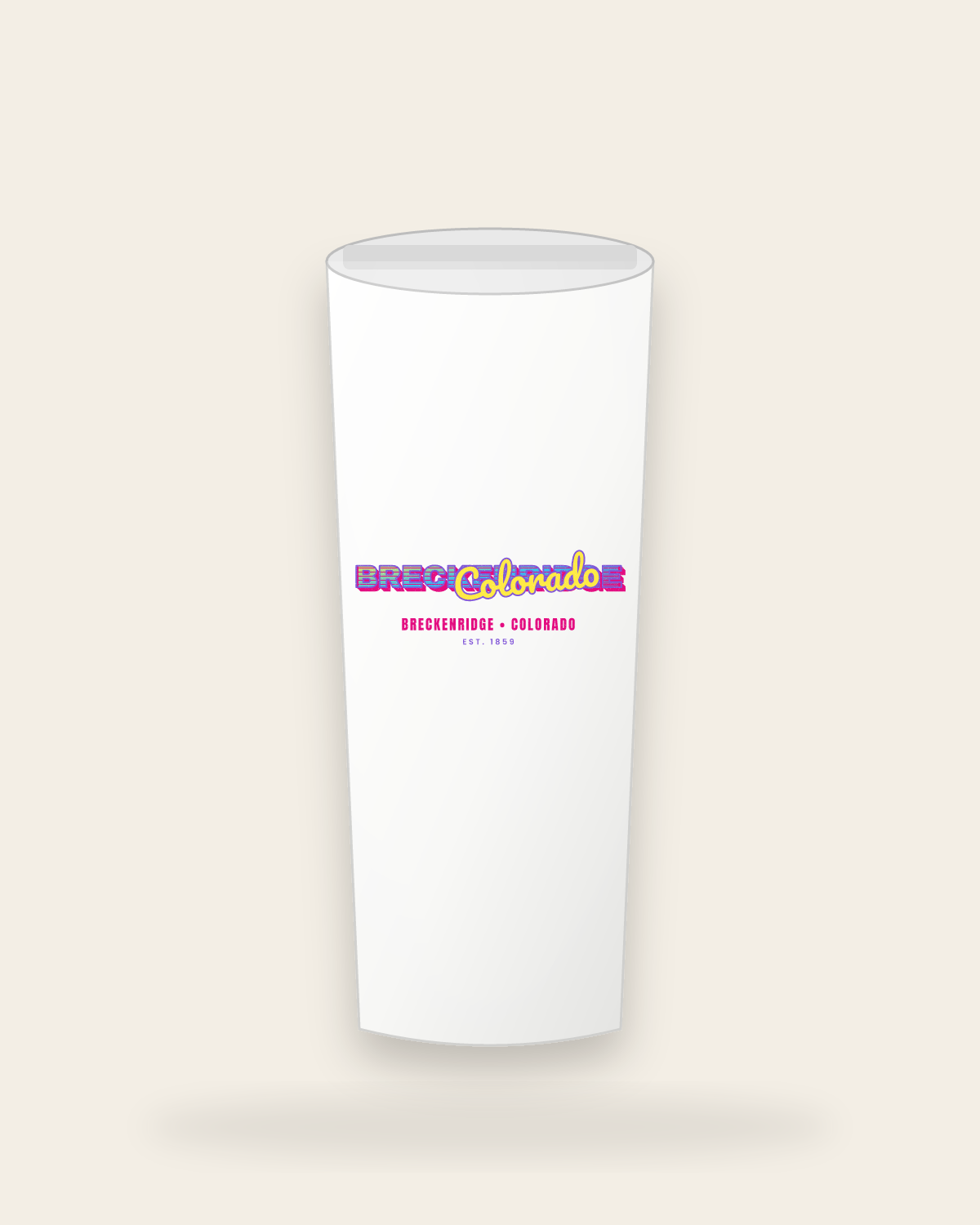 Breckenridge Music TV Insulated Tumbler 20oz in White