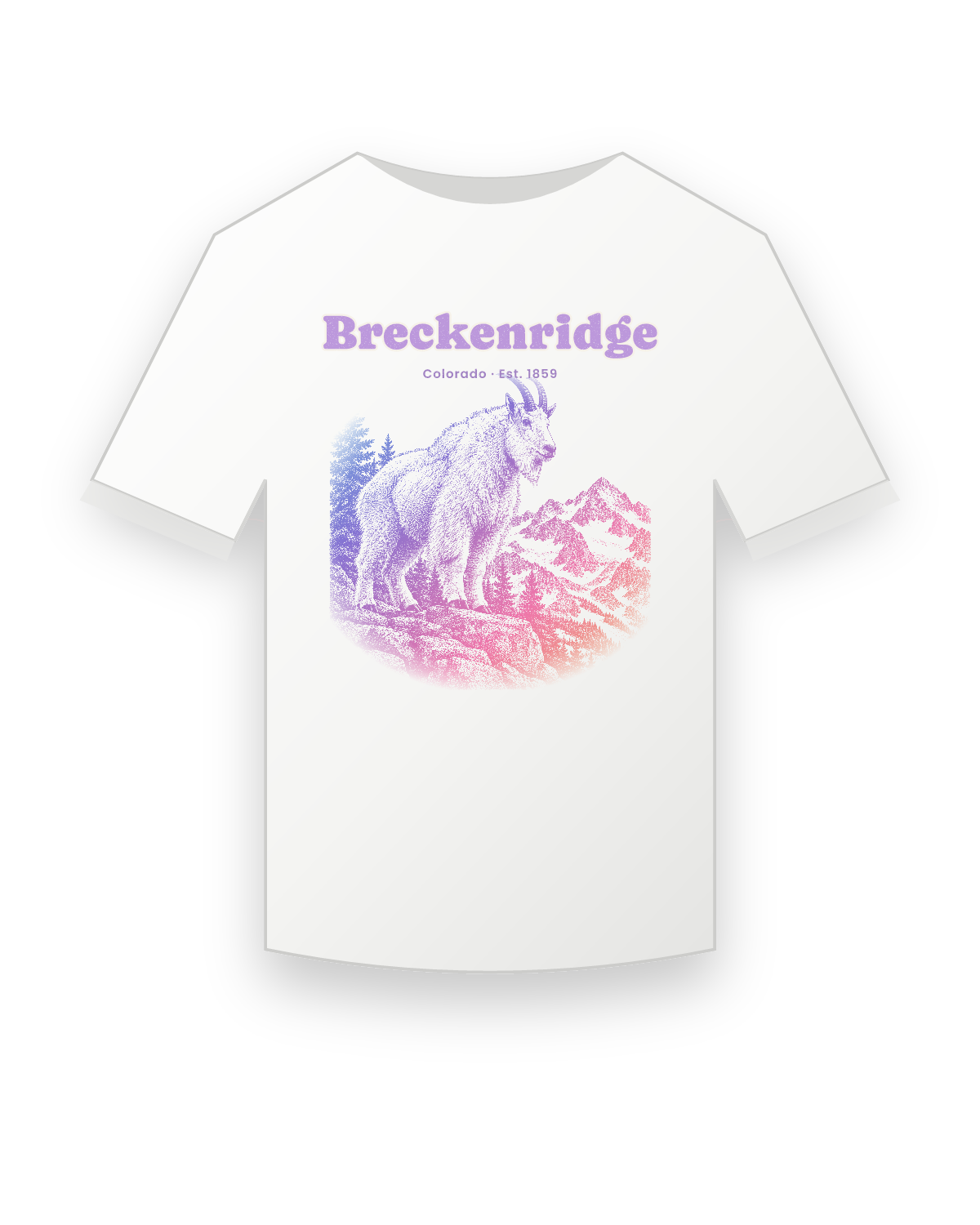 Breckenridge Mountain Goat Youth Tee in White