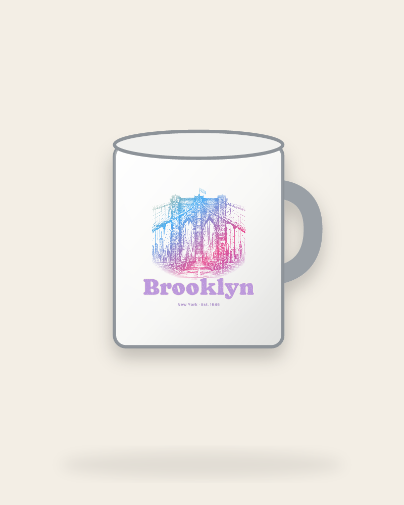 Brooklyn Brooklyn Bridge Enamel Camp Mug