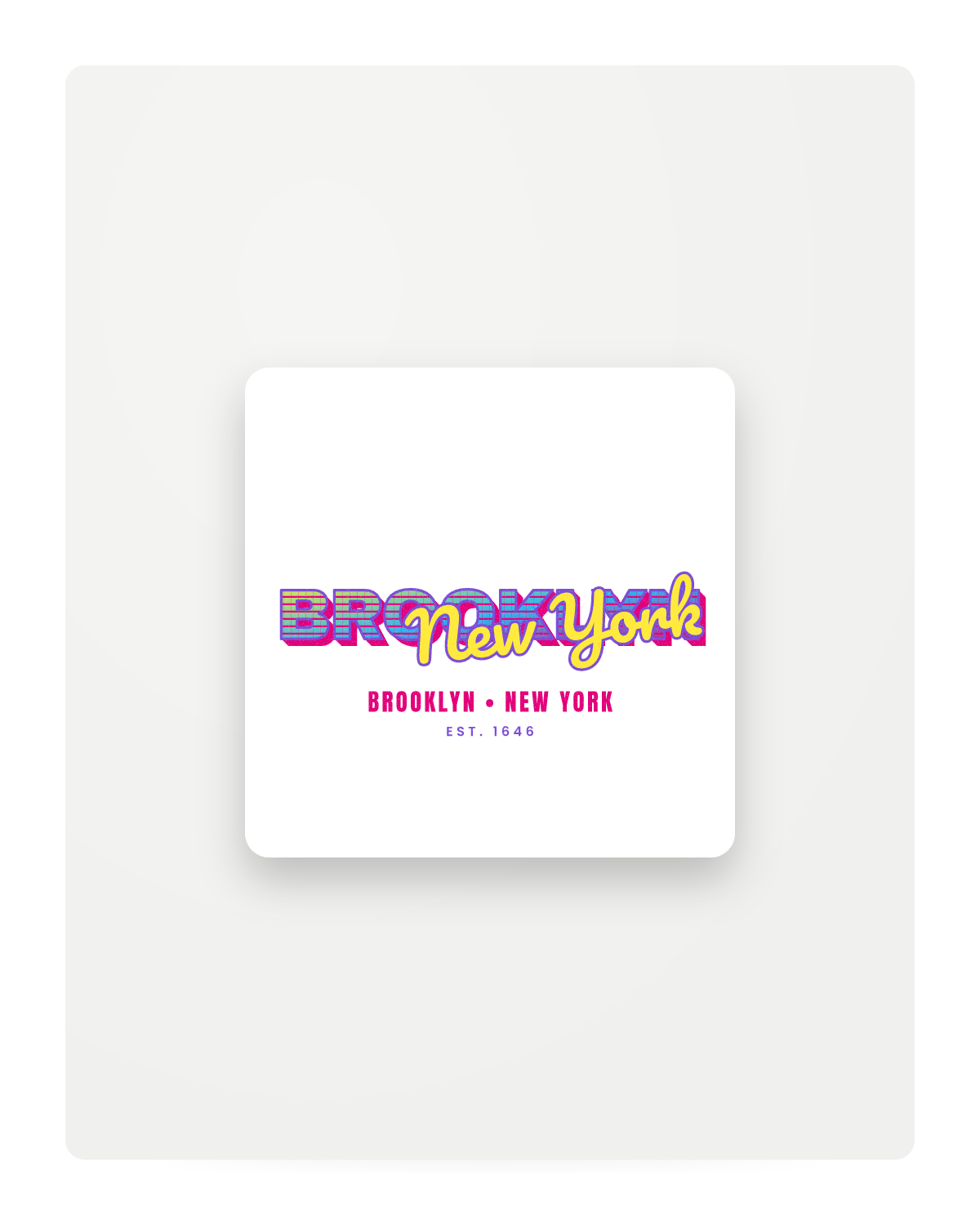 Brooklyn Music TV Fridge Magnet in White