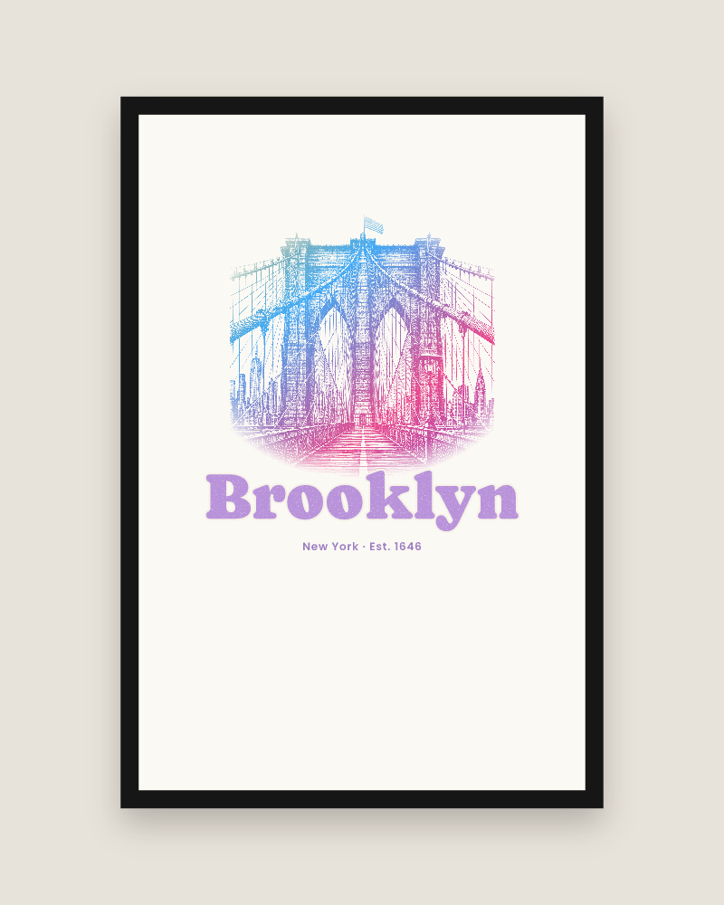 Brooklyn Brooklyn Bridge Matte Poster