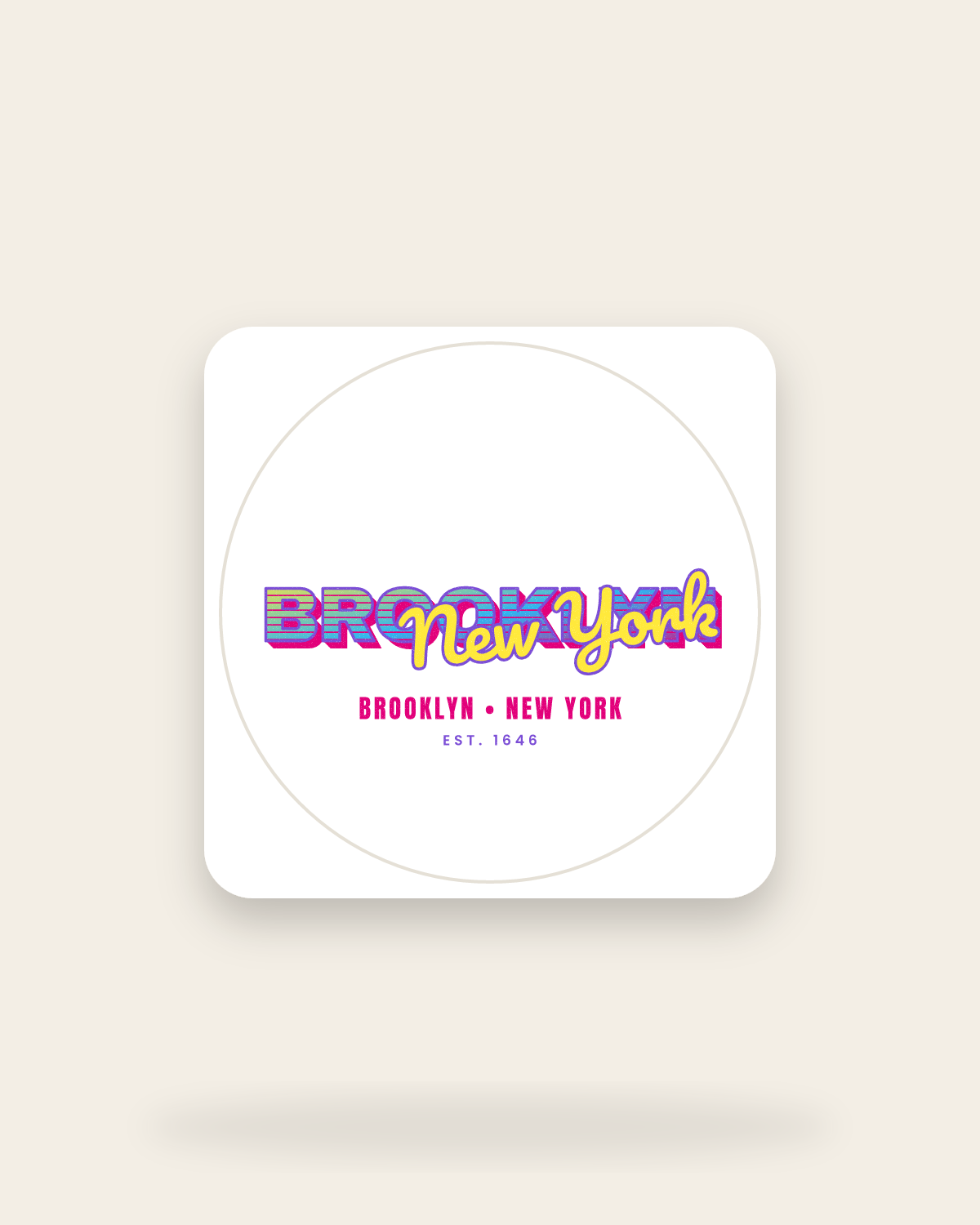 Brooklyn Music TV Kiss-Cut Sticker in White