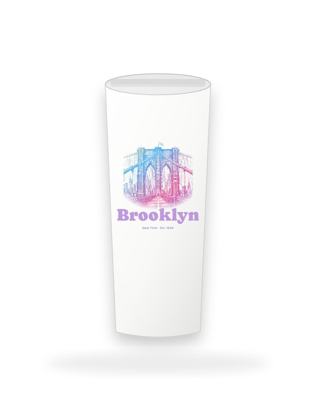 Brooklyn Brooklyn Bridge Insulated Tumbler 20oz in White