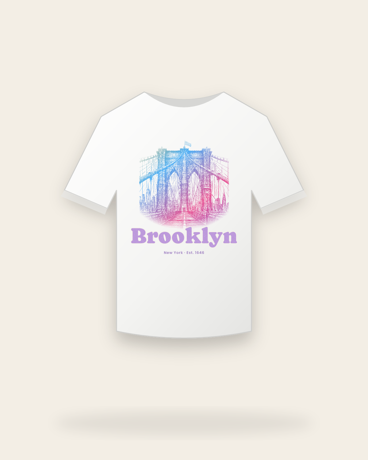 Brooklyn Brooklyn Bridge Youth Tee in White