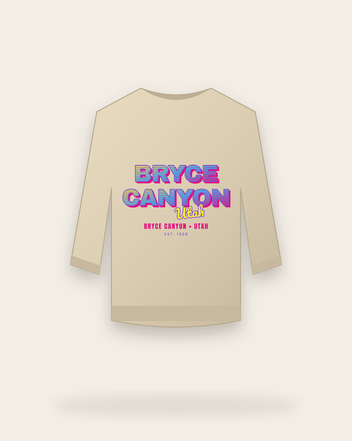 Bryce Canyon Music TV Crewneck Sweatshirt in Sand