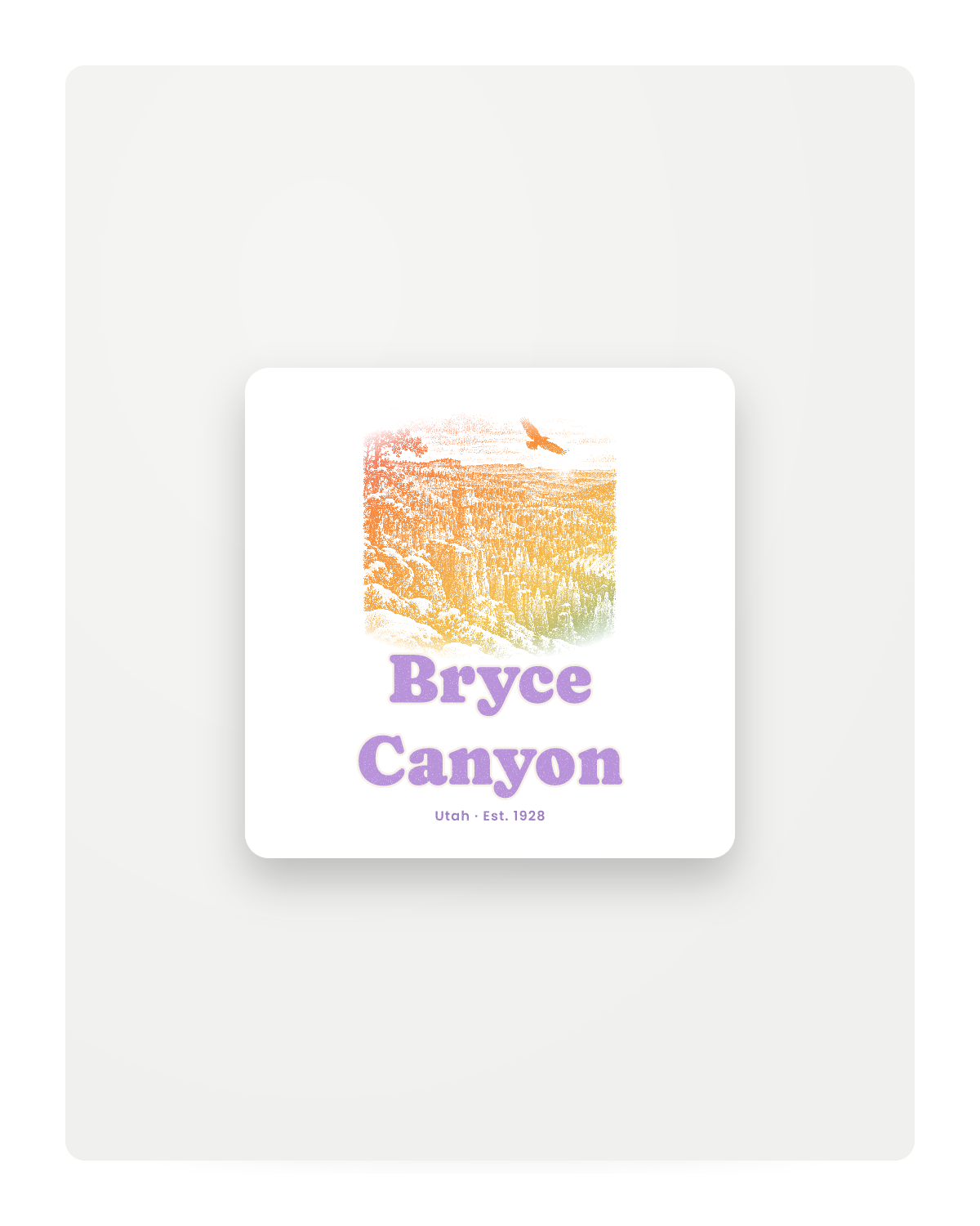 Bryce Canyon Hoodoos at Dawn Fridge Magnet in White