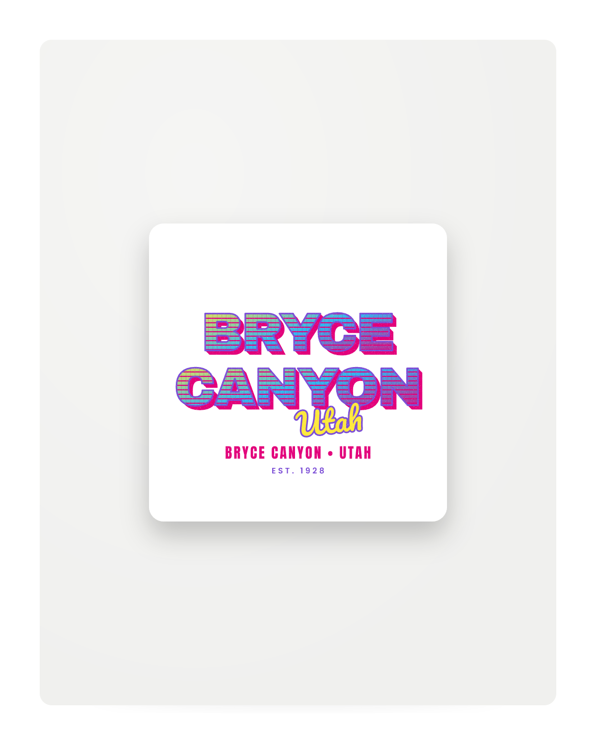 Bryce Canyon Music TV Fridge Magnet in White