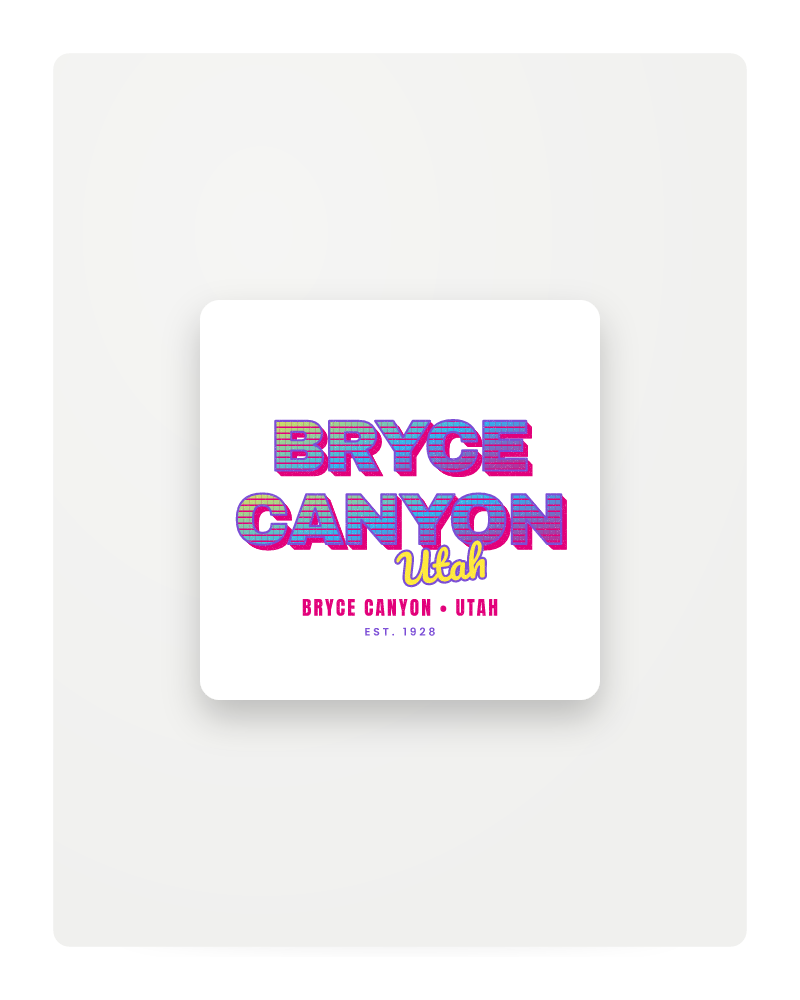 Bryce Canyon Music TV Fridge Magnet