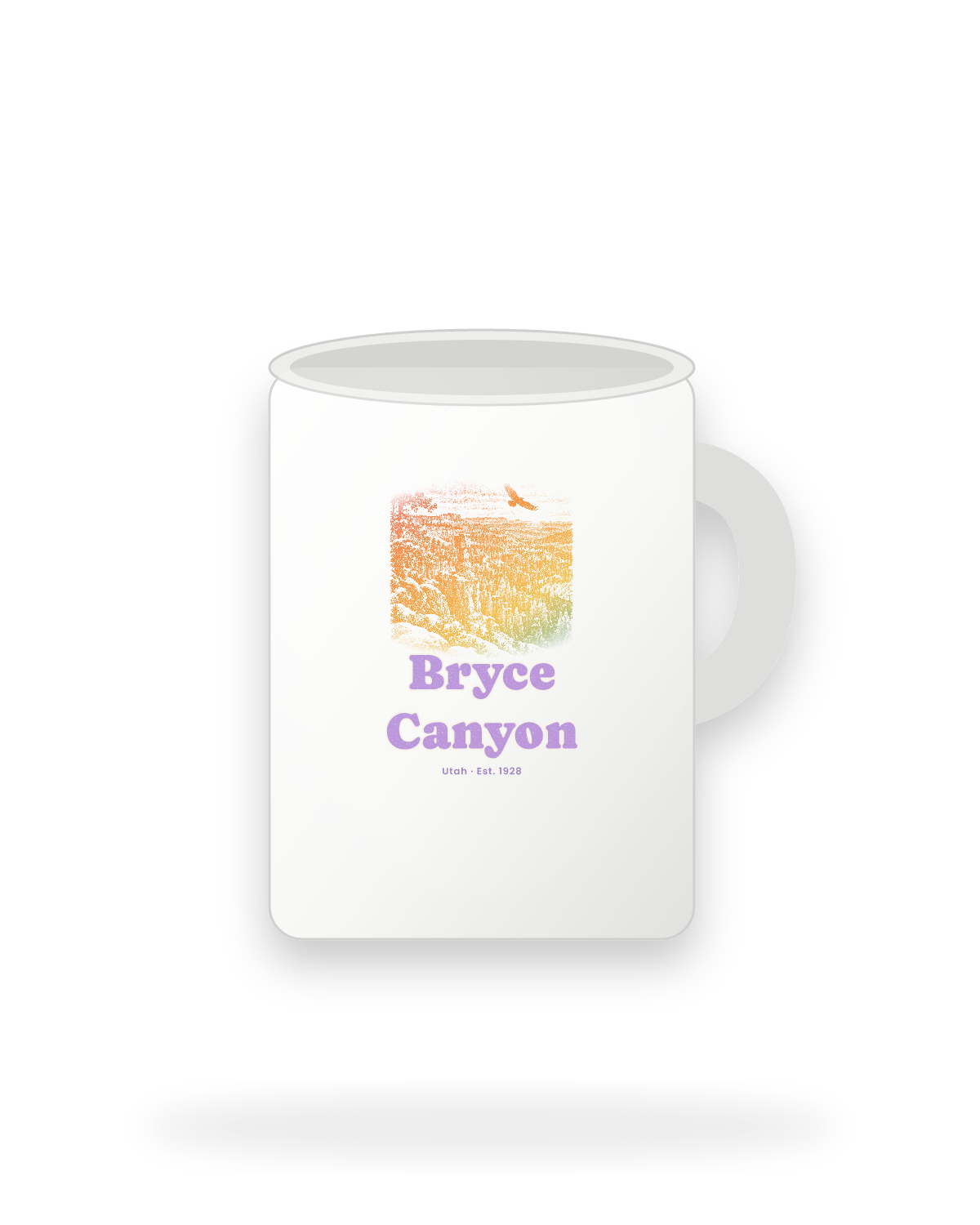 Bryce Canyon Hoodoos at Dawn Ceramic Mug 15oz in White