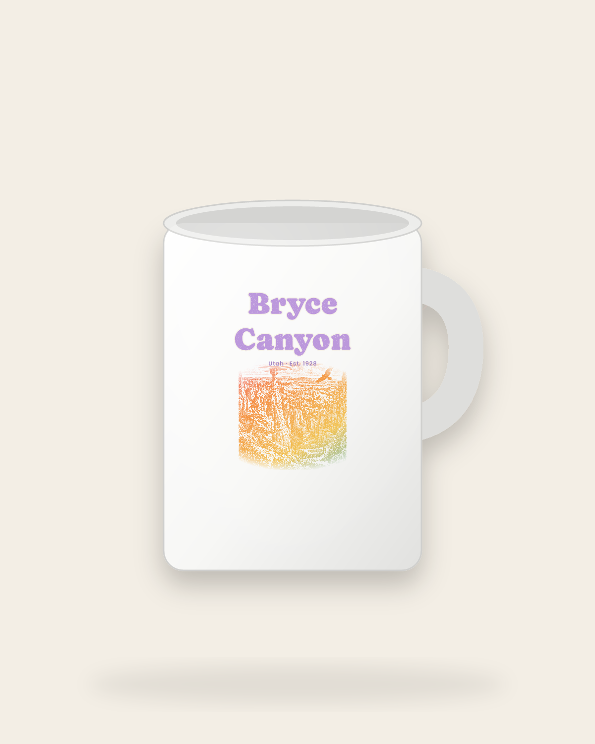Bryce Canyon Thor's Hammer Ceramic Mug 15oz in White