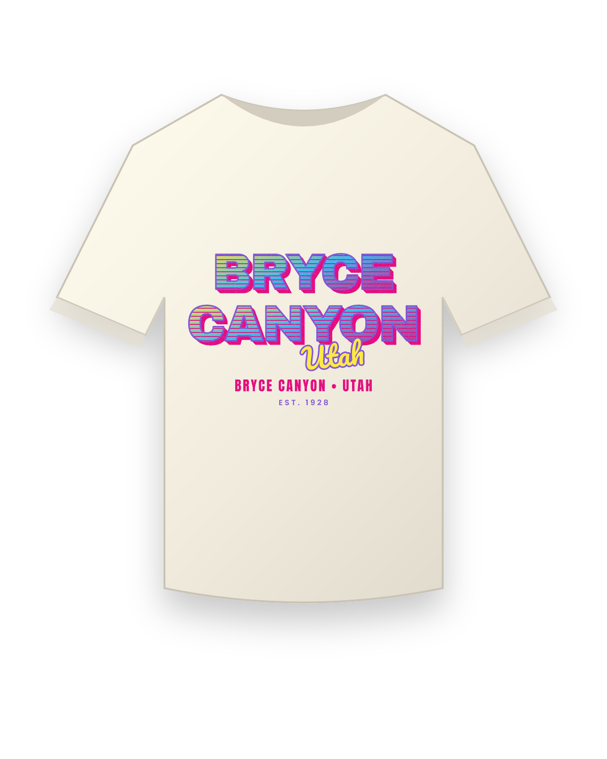 Bryce Canyon Music TV Vintage Wash Tee in Ivory