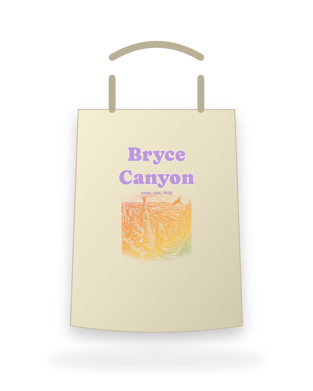 Bryce Canyon Thor's Hammer Canvas Tote in Beige