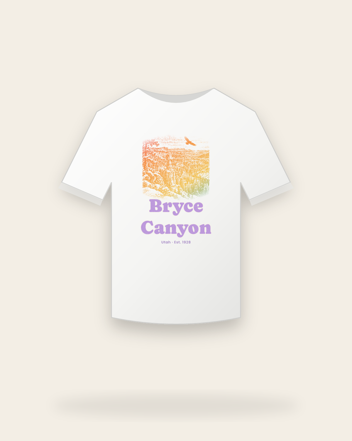 Bryce Canyon Hoodoos at Dawn Youth Tee in White