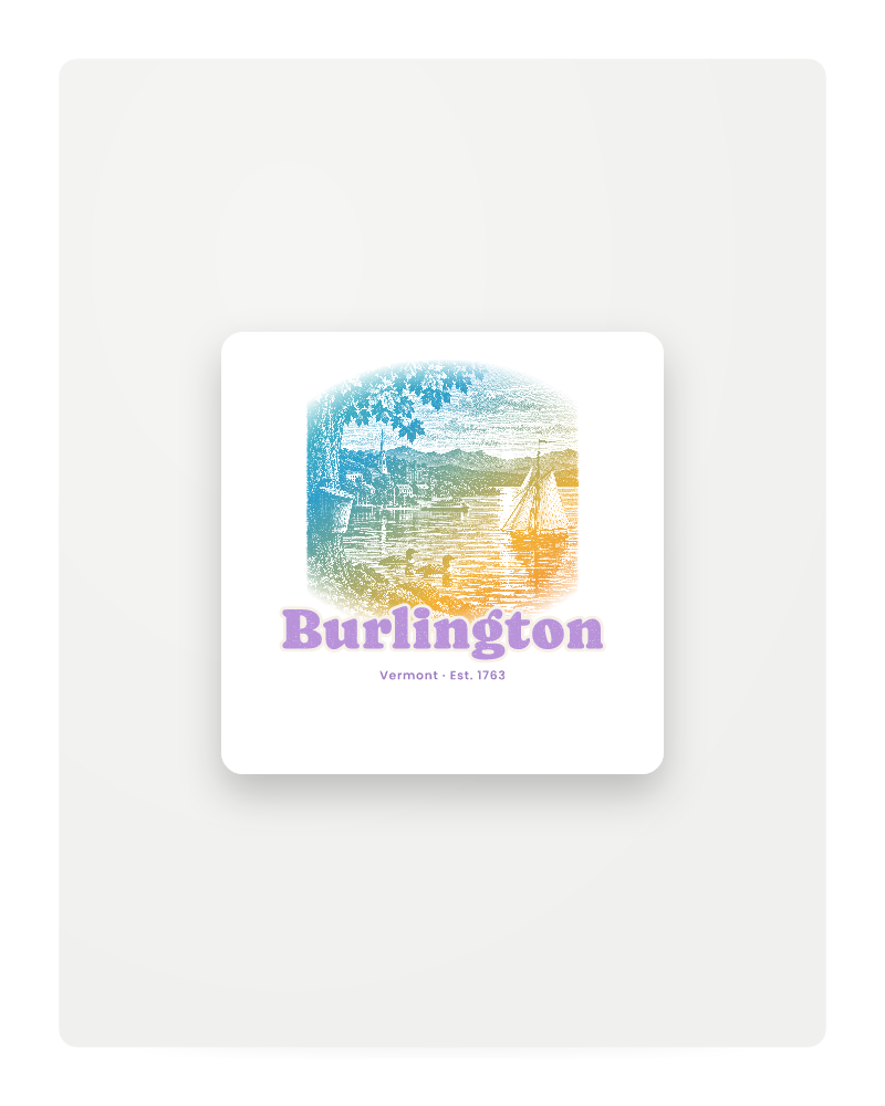 Burlington Lake Champlain Sail Fridge Magnet