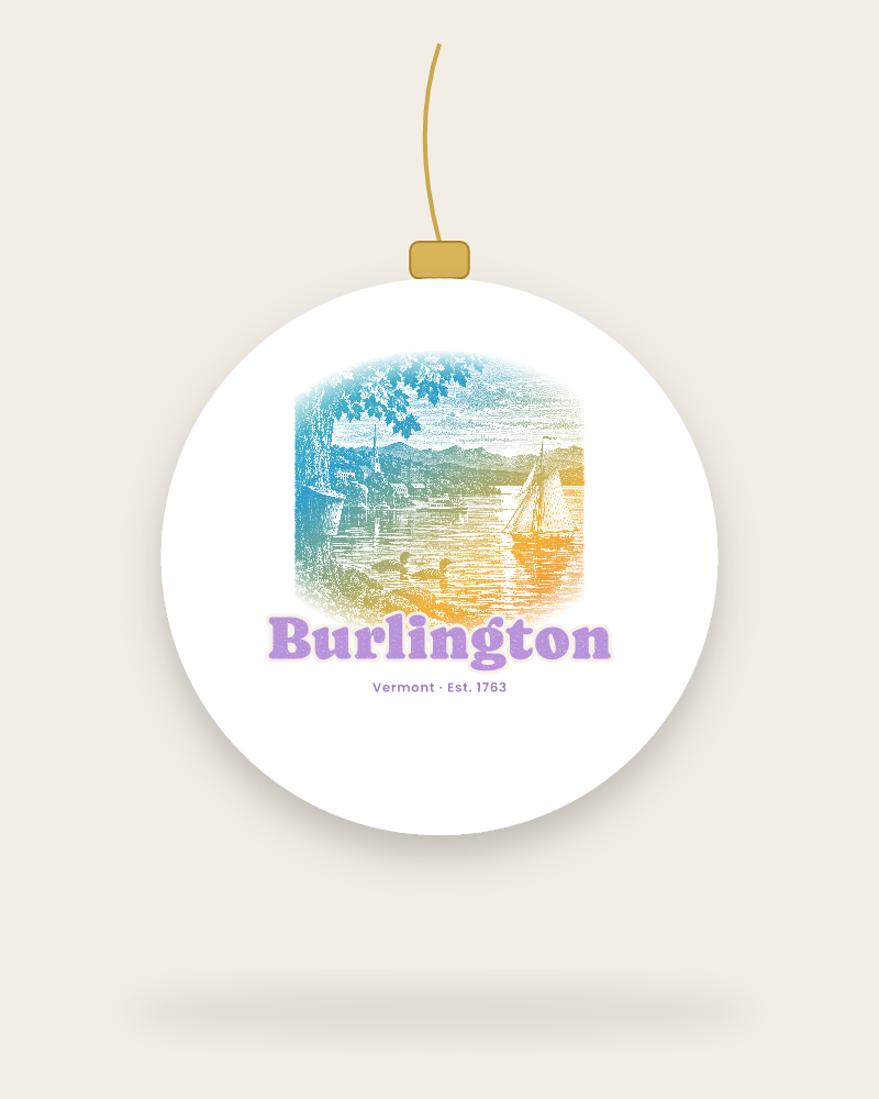 Burlington Lake Champlain Sail Ceramic Ornament