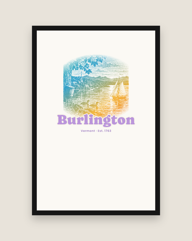 Burlington Lake Champlain Sail Matte Poster