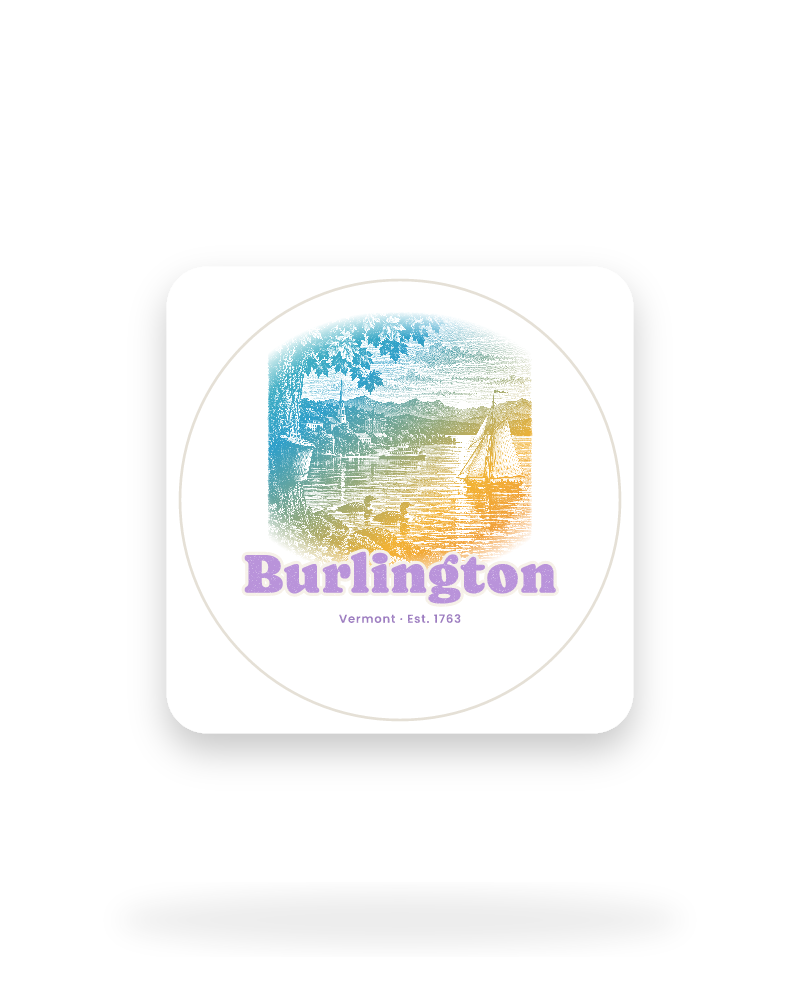 Burlington Lake Champlain Sail Kiss-Cut Sticker