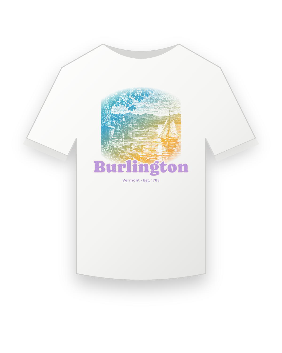 Burlington Lake Champlain Sail Youth Tee in White