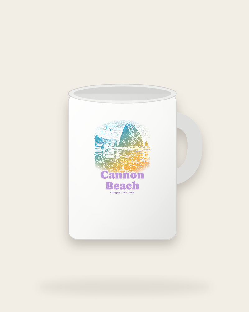 Cannon Beach Haystack Rock Ceramic Mug 15oz