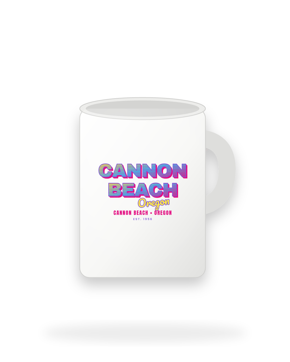 Cannon Beach Music TV Ceramic Mug 15oz in White