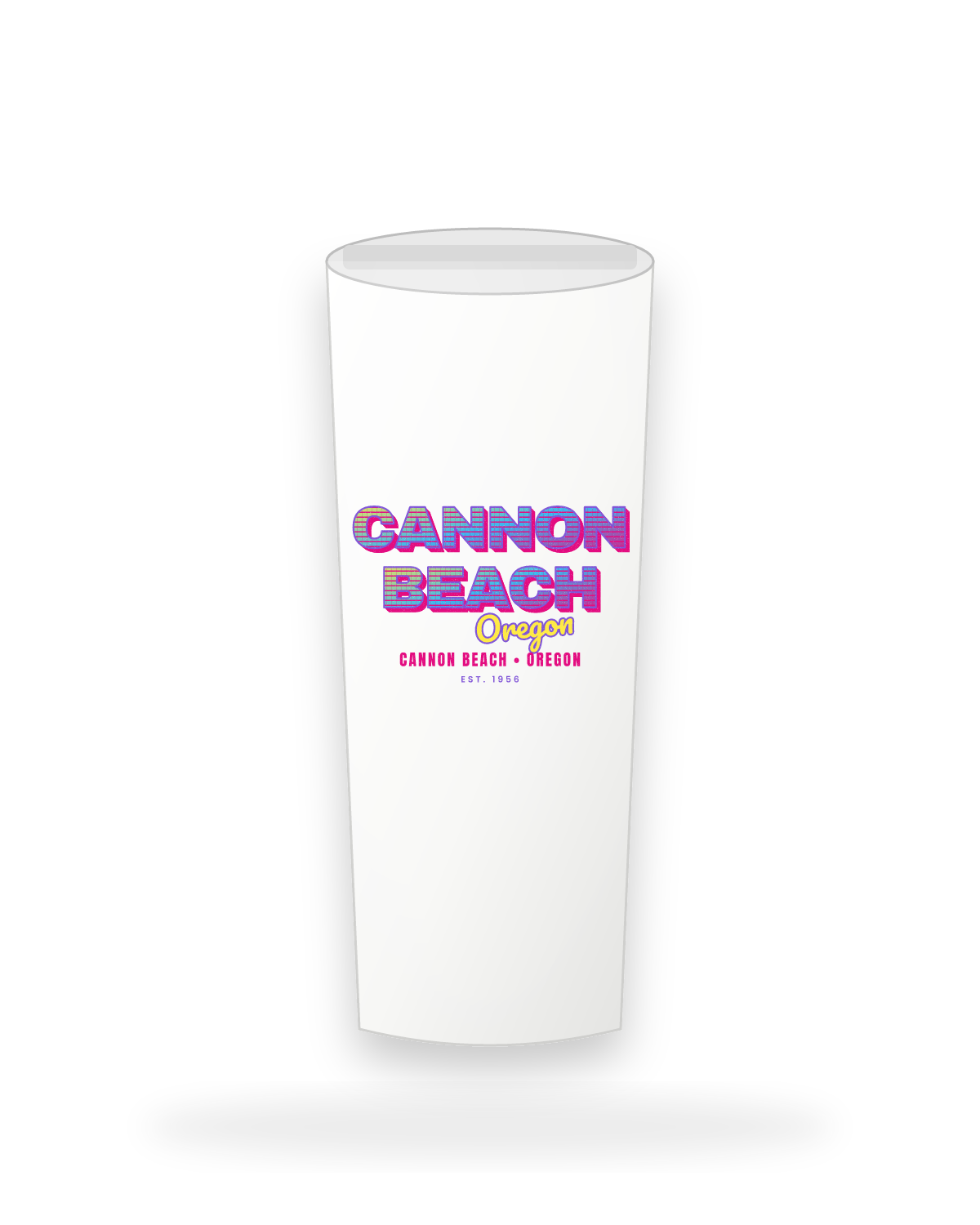 Cannon Beach Music TV Insulated Tumbler 20oz in White