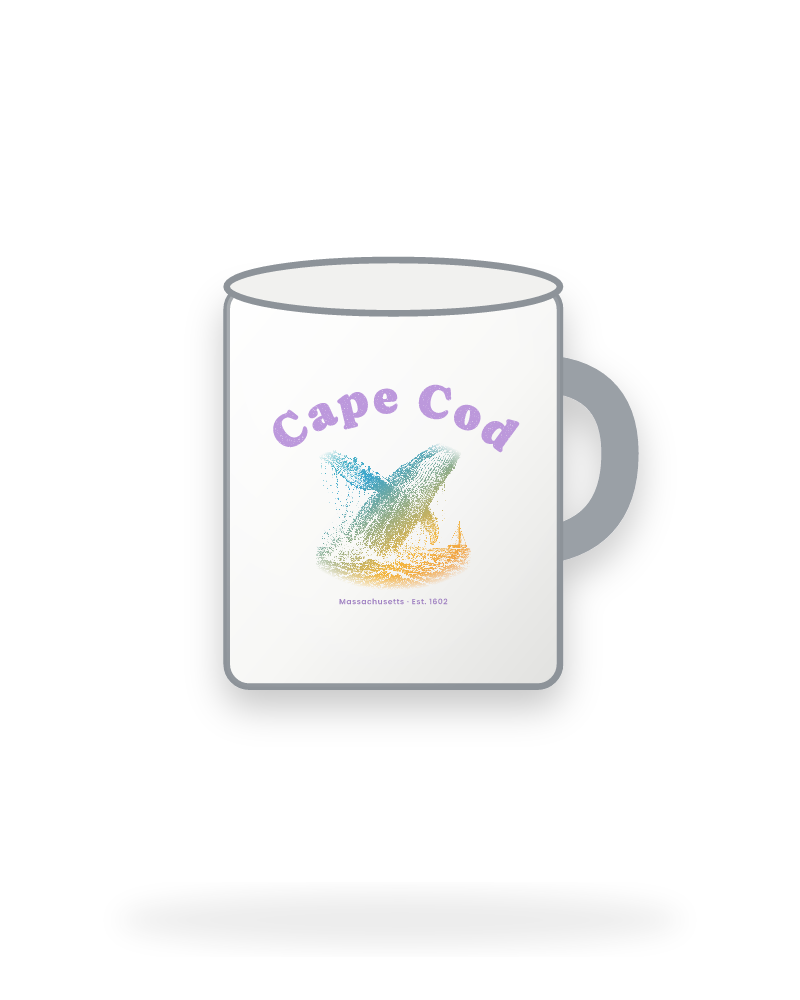 Cape Cod Humpback Whale Enamel Camp Mug
