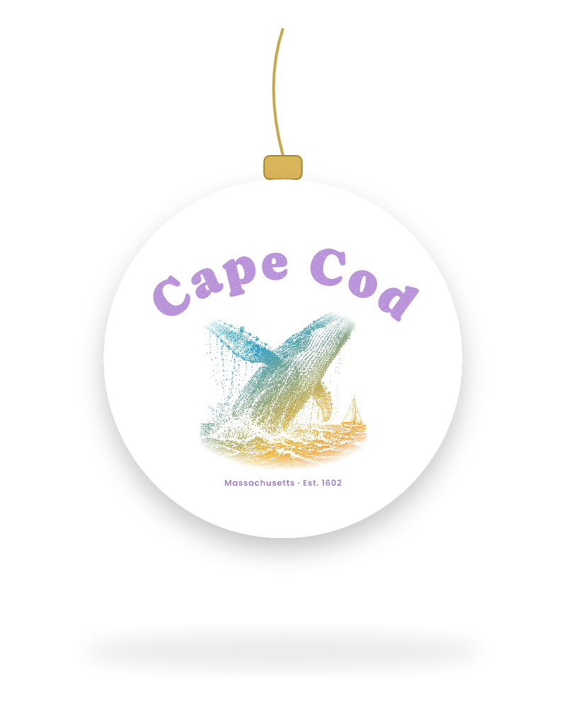 Cape Cod Humpback Whale Ceramic Ornament