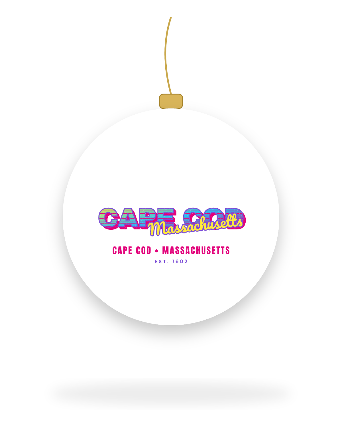 Cape Cod Music TV Ceramic Ornament in White