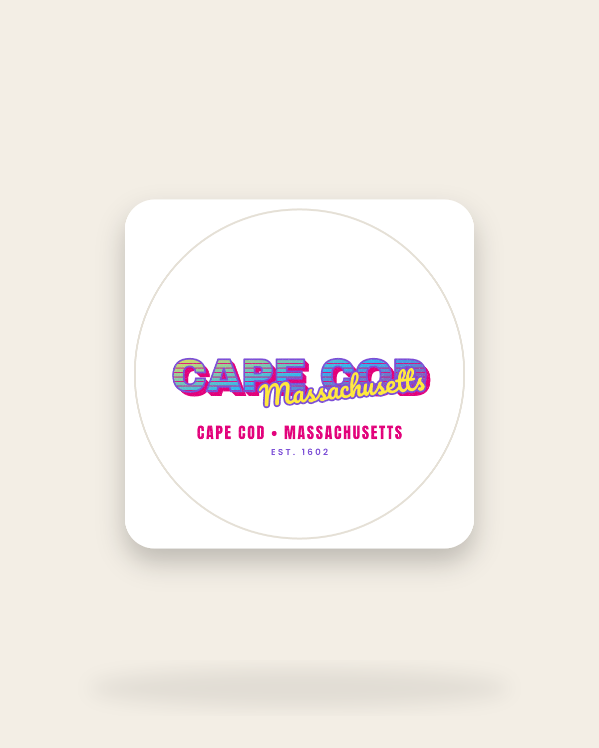 Cape Cod Music TV Kiss-Cut Sticker in White