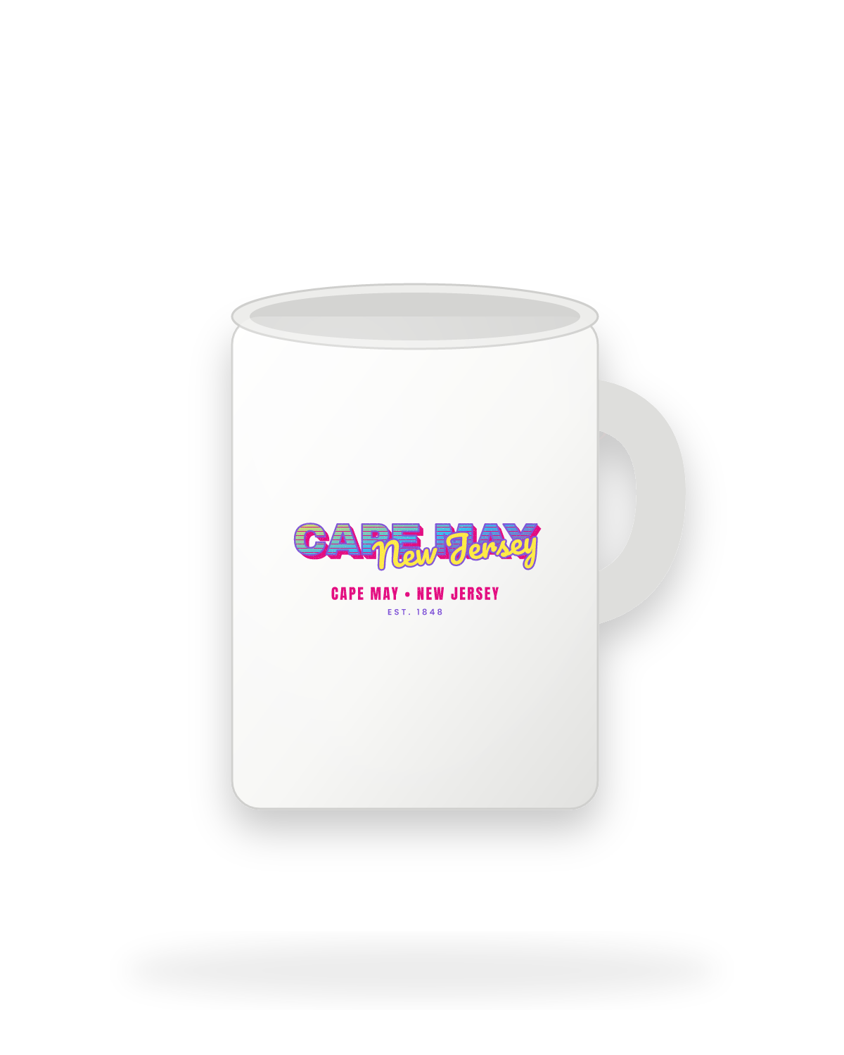 Cape May Music TV Ceramic Mug 15oz in White