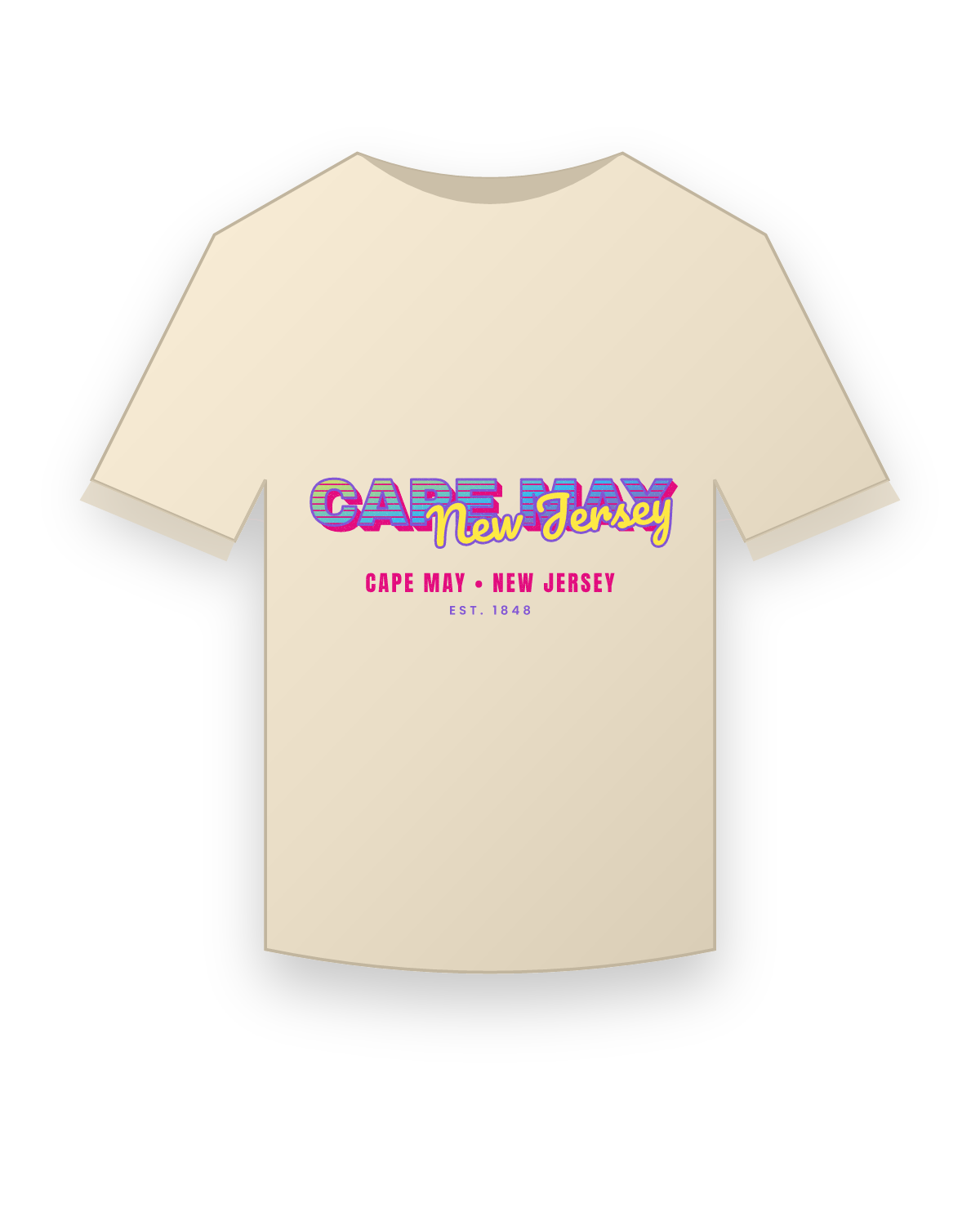 Cape May Music TV Organic Cotton Tee in Natural