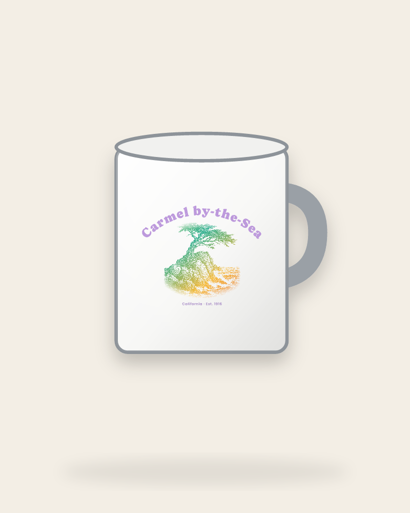 Carmel-by-the-Sea Lone Cypress Enamel Camp Mug