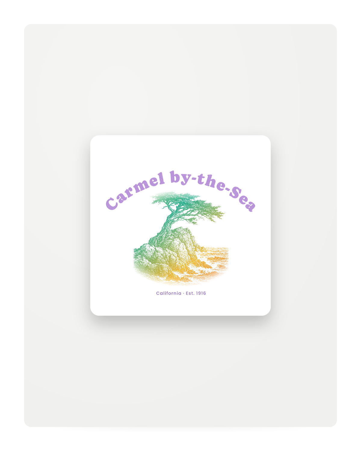 Carmel-by-the-Sea Lone Cypress Fridge Magnet in White