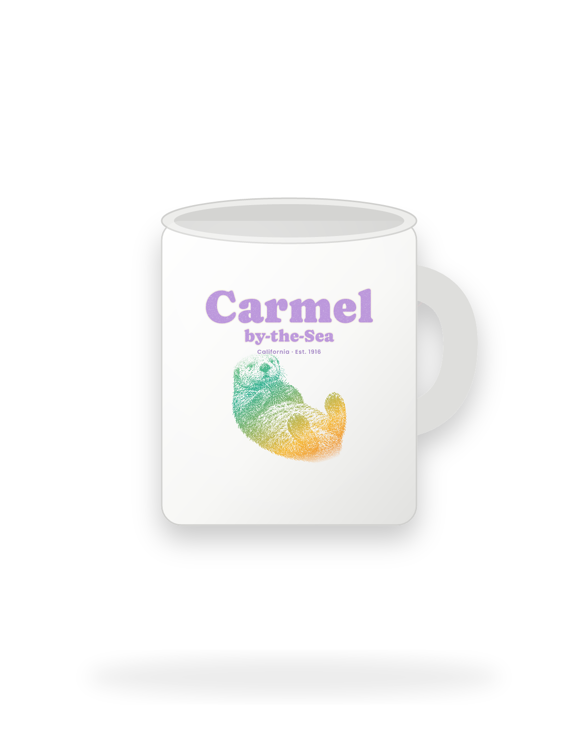 Carmel-by-the-Sea Sea Otter Ceramic Mug 11oz in White