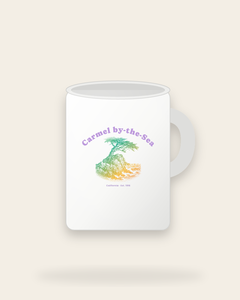 Carmel-by-the-Sea Lone Cypress Ceramic Mug 15oz