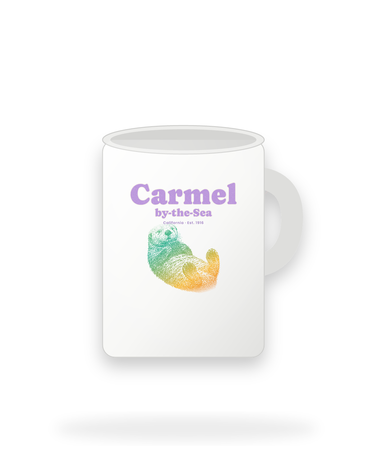 Carmel-by-the-Sea Sea Otter Ceramic Mug 15oz in White