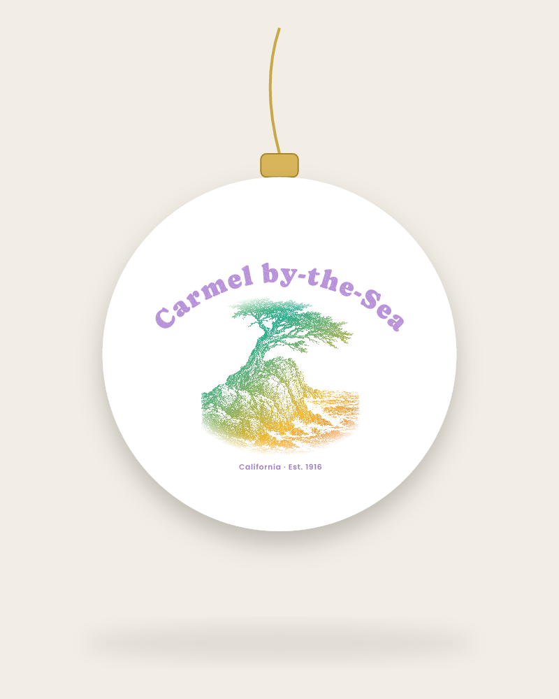 Carmel-by-the-Sea Lone Cypress Ceramic Ornament