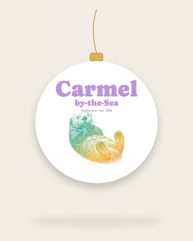 Carmel-by-the-Sea Sea Otter Ceramic Ornament