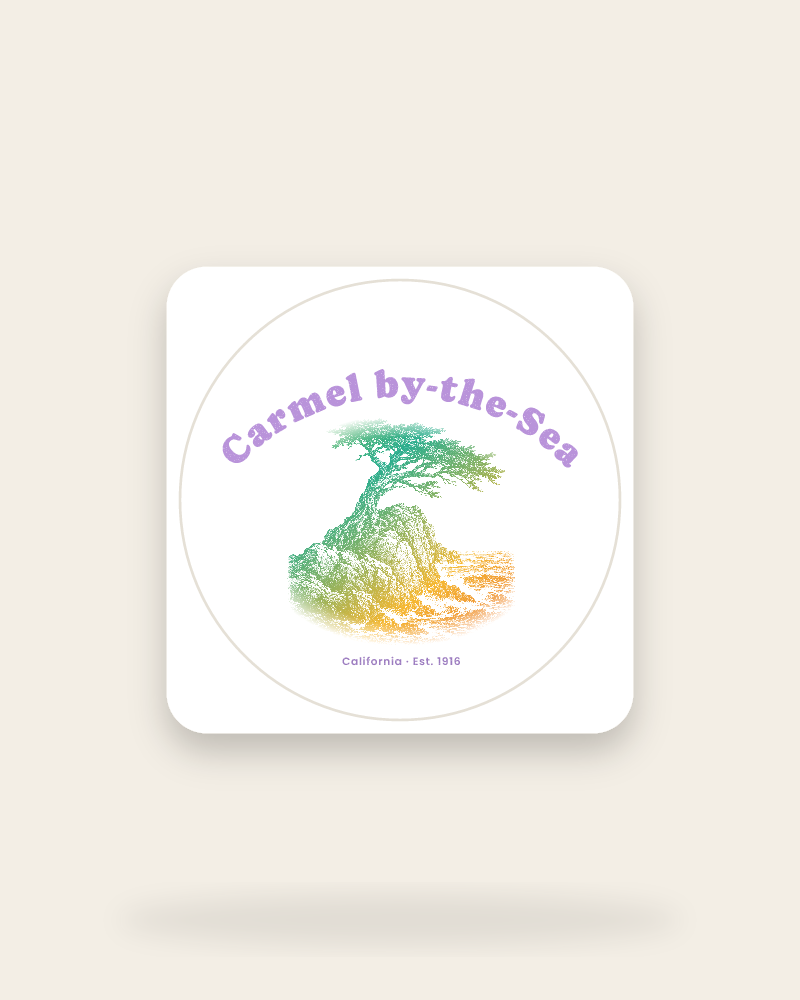Carmel-by-the-Sea Lone Cypress Kiss-Cut Sticker