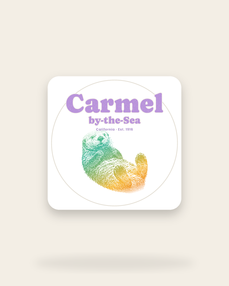 Carmel-by-the-Sea Sea Otter Kiss-Cut Sticker