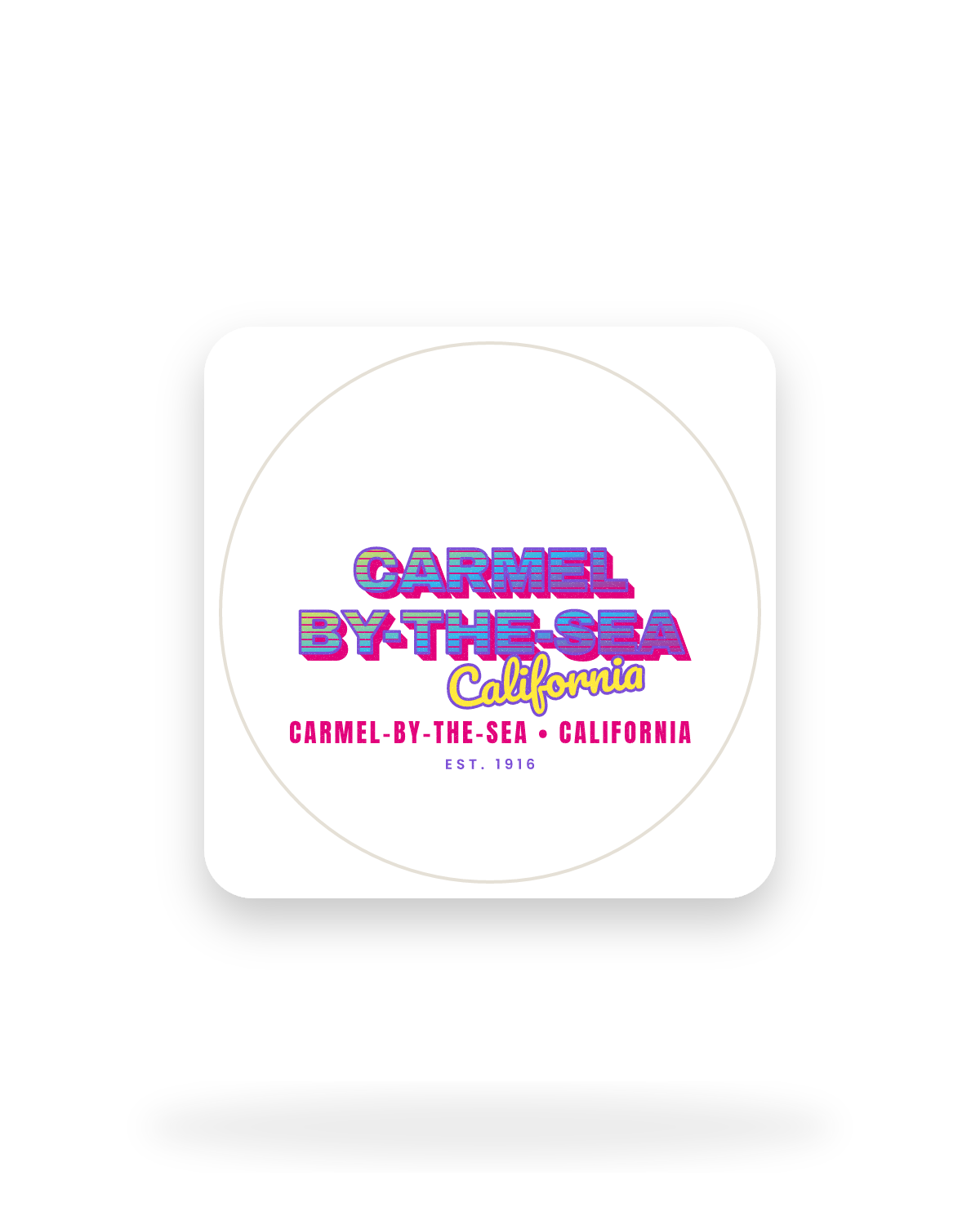 Carmel-by-the-Sea Music TV Kiss-Cut Sticker in White