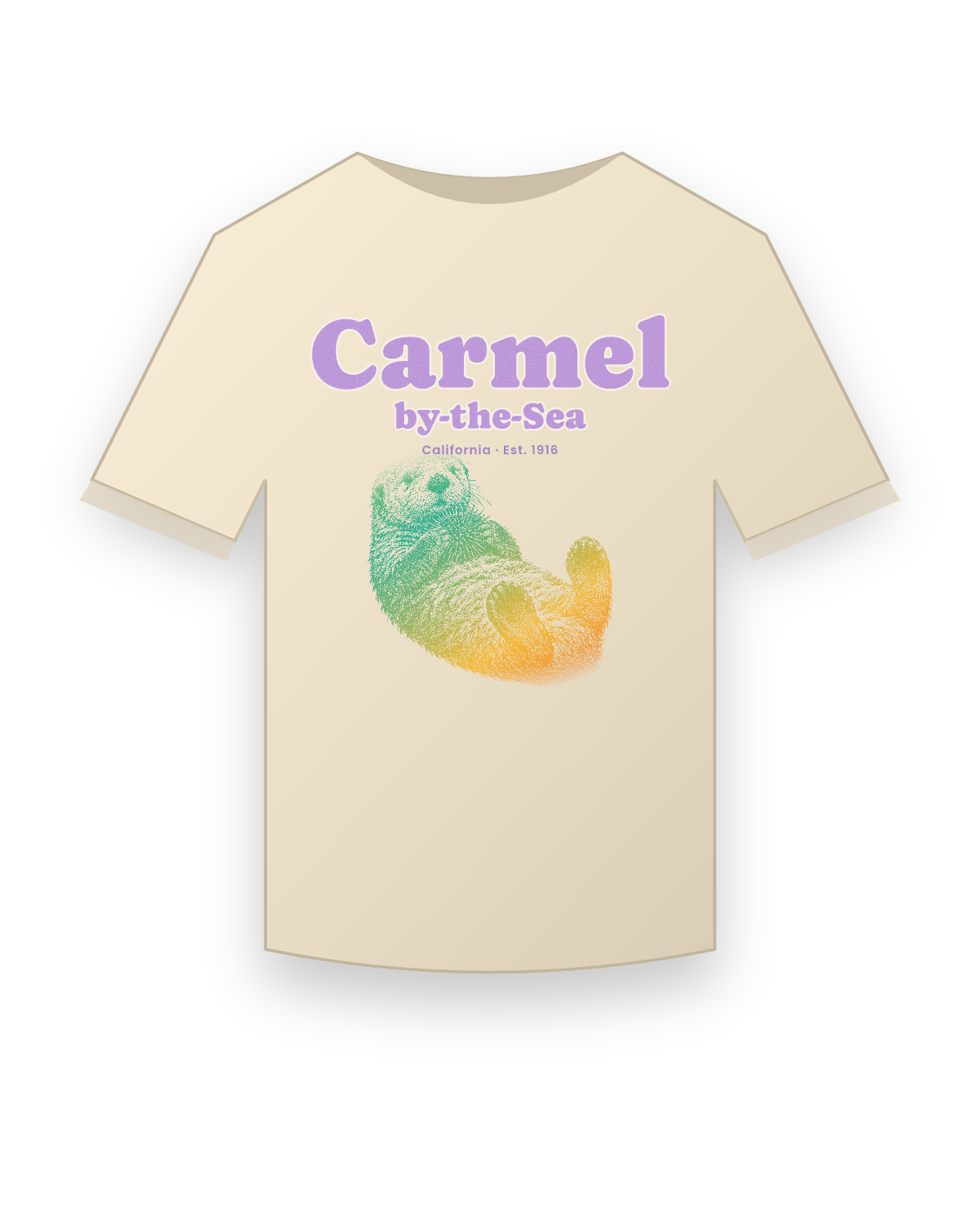 Carmel-by-the-Sea, CA Sea Otter Classic Tee in Natural