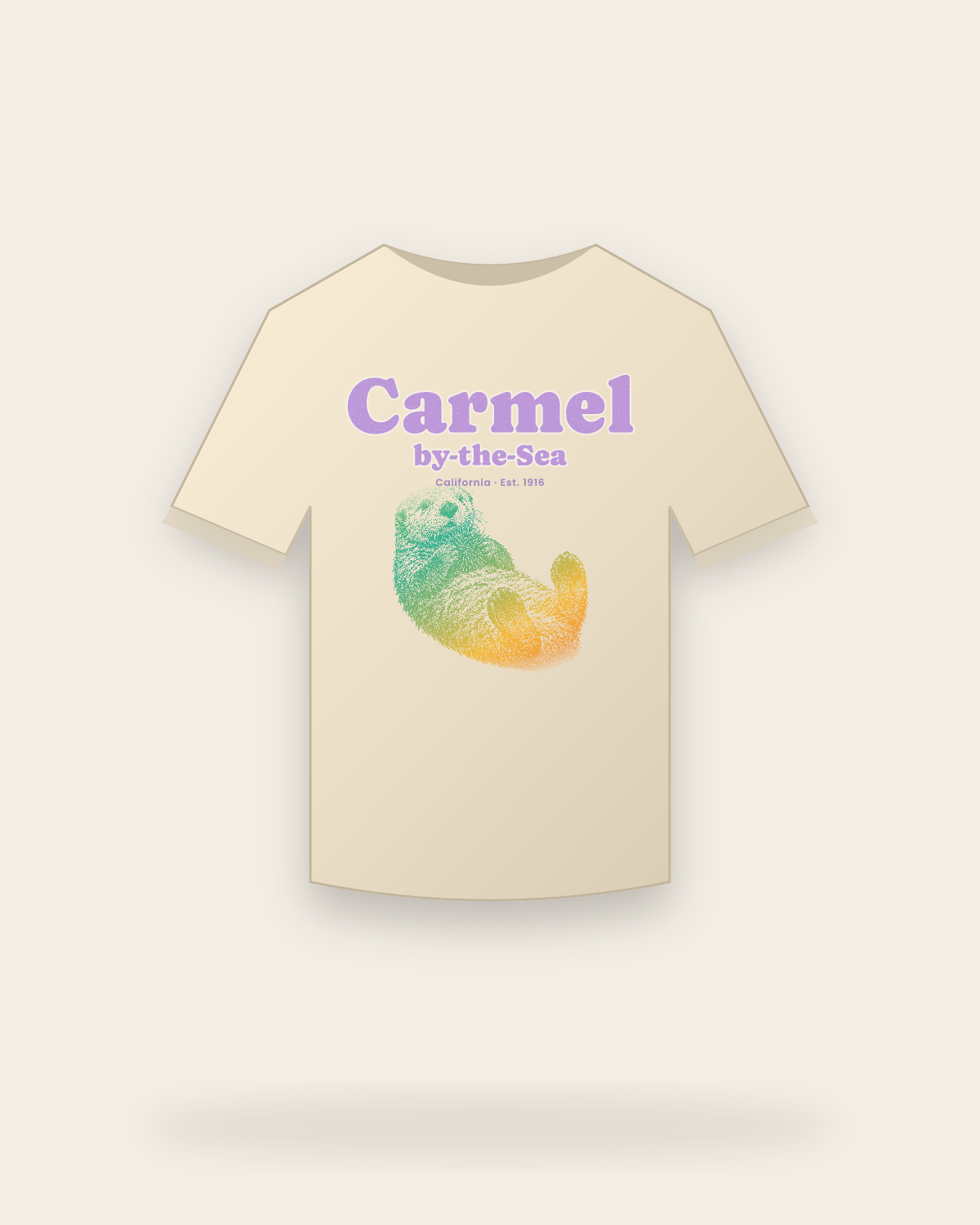 Carmel-by-the-Sea Sea Otter Classic Tee in Natural
