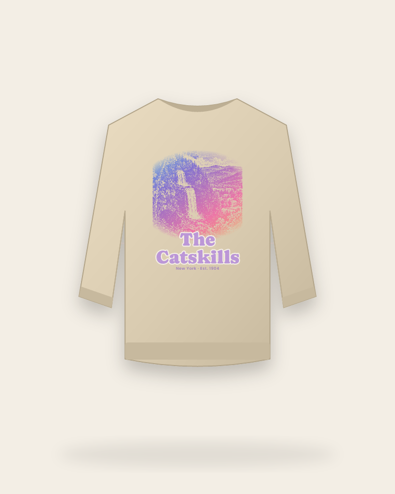 The Catskills Gorge Falls Crewneck Sweatshirt